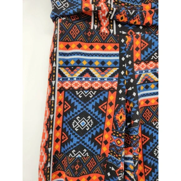 Boho Pants Womens 1X Beige Retro Wide Leg Pull On Lounge Hippie Stretch - Picture 2 of 8